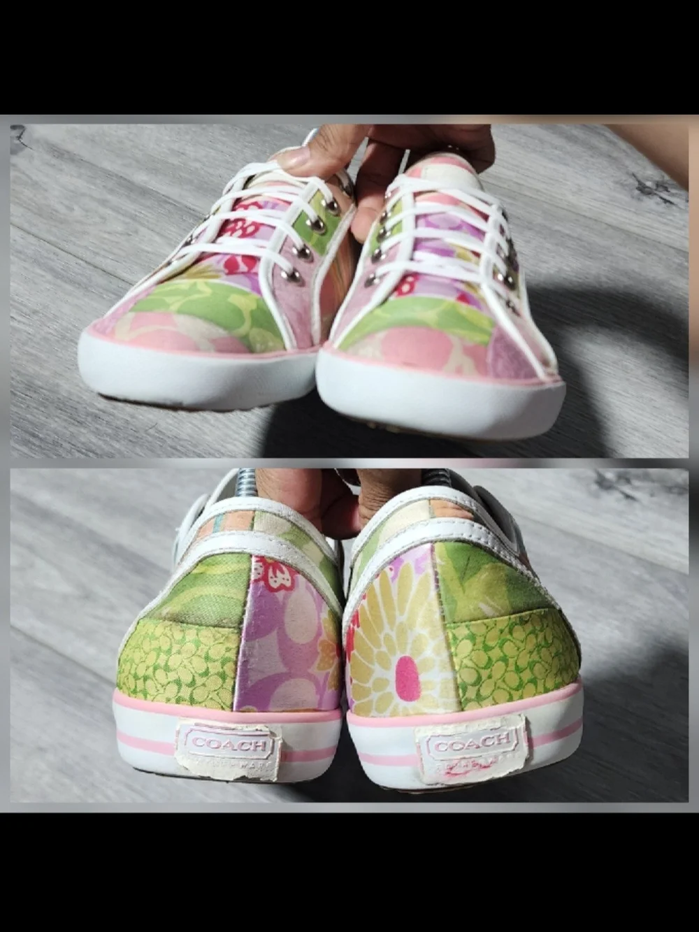 Coach Dawnell Pastel Patchwork Sneakers Womens Size 8